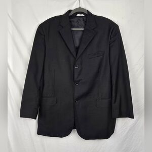 Enzo Tovare Collection Wool Black Designer Preppy Sports Blazer Jacket sz 44R